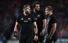 All Blacks Kieran Read, Sam Whitelock and Sam Cane.