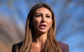 Alina Habba, President Donald Trump's pick to be the interim US Attorney for New Jersey, speaks with reporters outside the White House, on March 26, 2025.