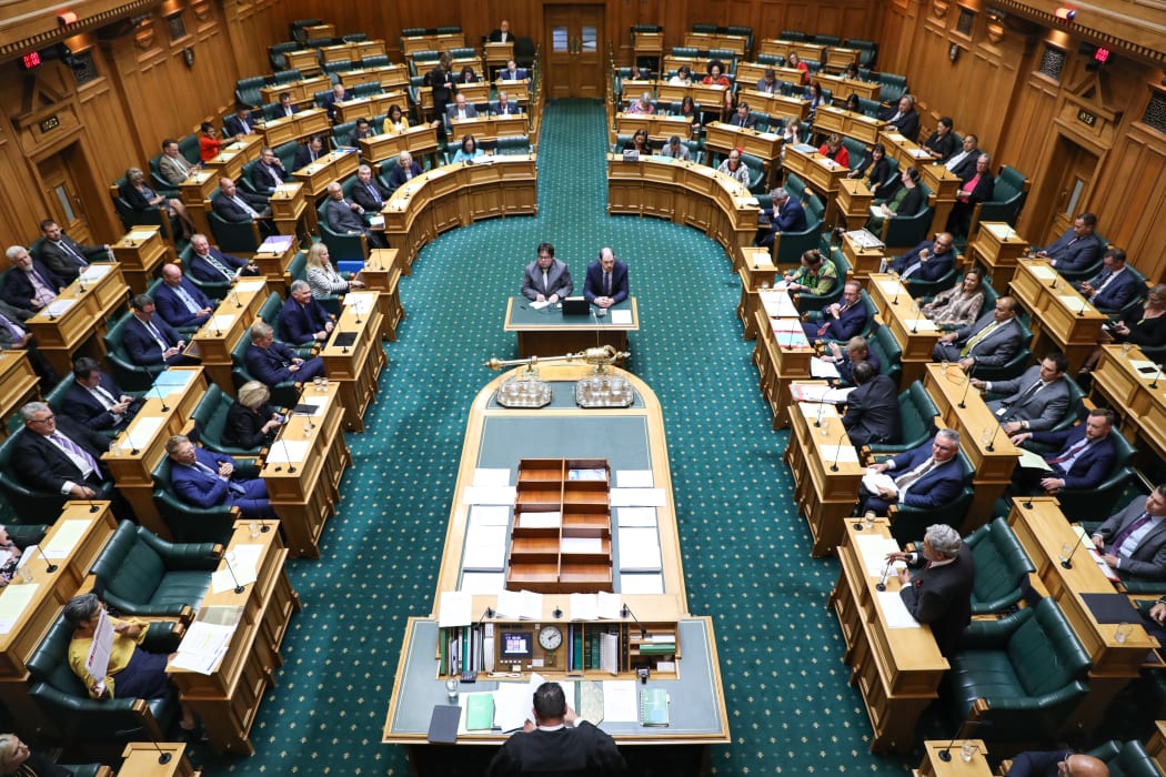 Deputy Prime Minister Winston Peters answers a question to the Prime Minister from National Party Deputy Leader Paula Bennett