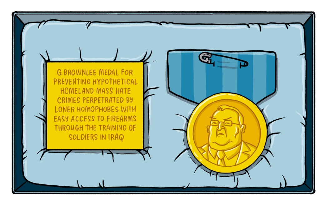 A medal for Gerry Brownlee.