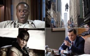 Get Out (2017, directed by Jordan Peele), Birdman (2014, directed by Alejandro González Iñárritu), Mad Max: Fury Road (2015, George Miller), and The Wolf of Wall Street (2013, Martin Scorsese).