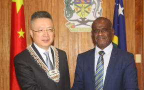 Chinese Special Envoy for Pacific Island Countries Qian Bo meets with Prime Minister Jeremiah Manele in Honiara on June 4, 2024. [Solomon Islands Government]