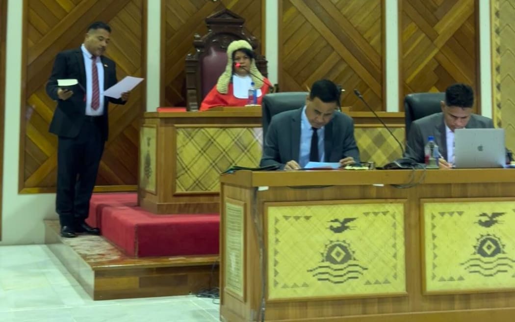 Kiribati MPs at the swearing in ceremony. 13 September 2024.