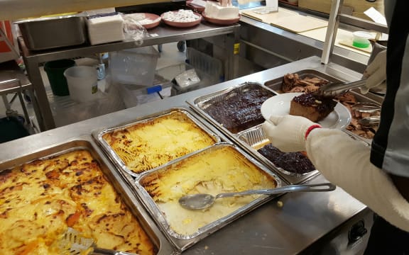 Some of the food on offer at Dunedin Hospital on 28 April 2016.