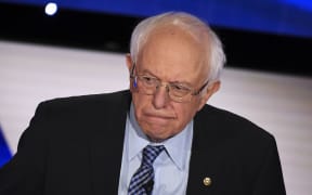 Democratic presidential hopeful Vermont Senator Bernie Sanders participates of the seventh Democratic primary debate of the 2020 presidential campaign.