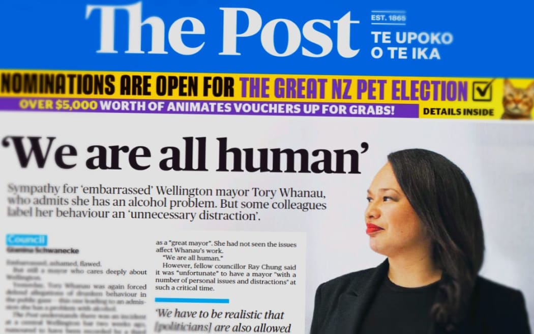 Tory Whanau on the front page of The Post last Thursday.
