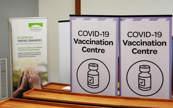 Covid-19 vaccination centre sign