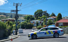 Police cordoned off Hillary Street in the Dunedin suburb of Liberton after a sudden death, on 29 January, 2024.