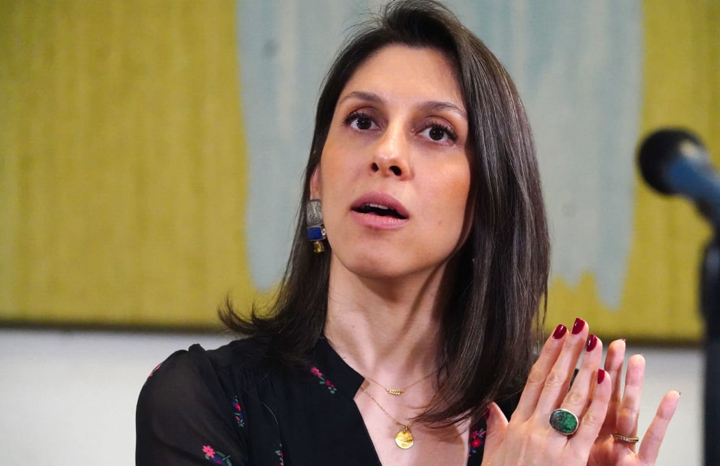 Nazanin Zaghari-Ratcliffe speaks during a press conference hosted by MP Tulip Siddiq, in the Macmillan Room, at Portcullis House, in London, on March 21, 2022 following her release from detention in Iran last week.