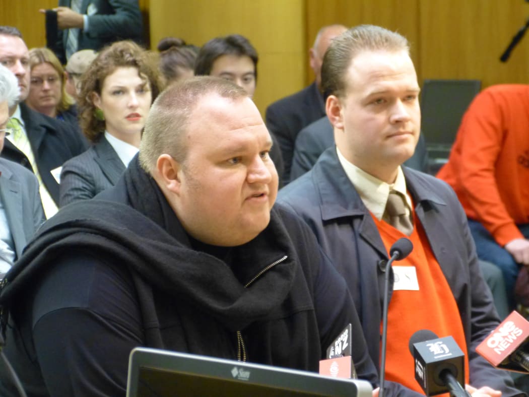 Kim Dotcom, left, and Bram van der Kolk.