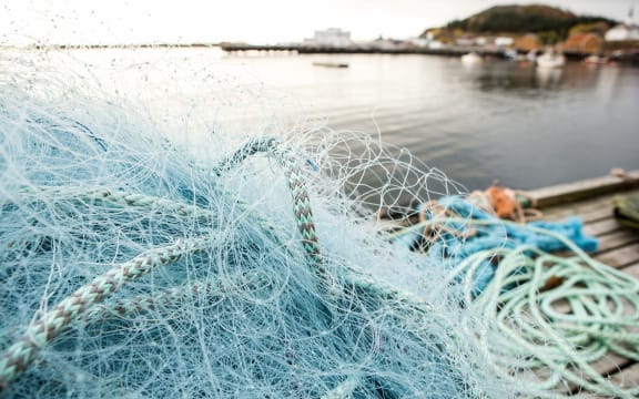 Fishing nets for trawling.