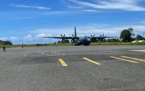 NZDF Hercules plane in Buka, Bougainville on Thursday September 4, 2025.