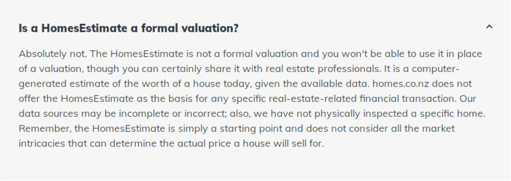 Home valuation on homes.co.nz - For Ruth Hill's story
