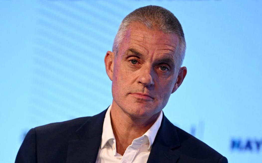 BBC Director General Tim Davie speaks at the Confederation of Business Industry (CBI) annual conference at the Vox Conference Centre in Birmingham on November 22, 2022.