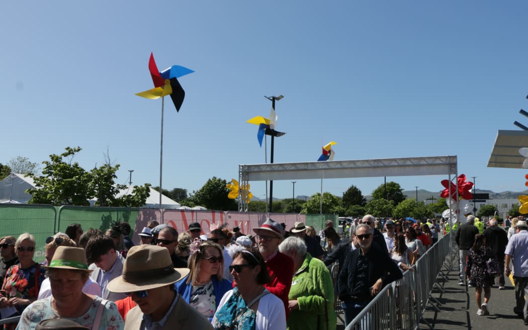 A crowd of about 15,000 is expected throughout the day.