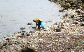 Plastic litter is a pervasive problem in Papua New Guinea's capital Port Moresby.