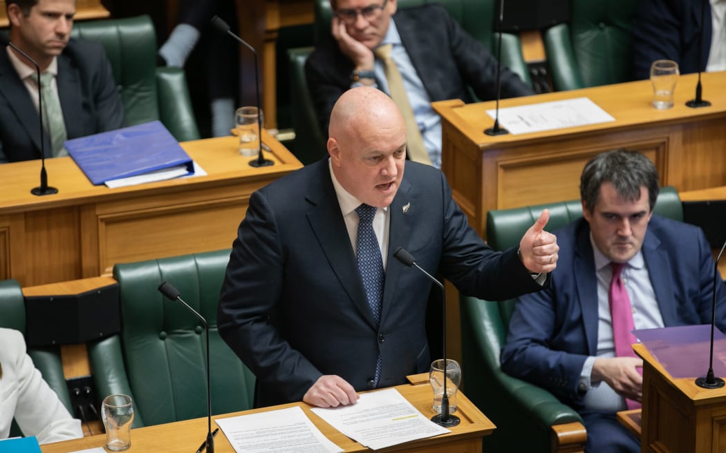 The Leader of the Opposition, Chris Luxon, speaks on the Government's Budget 2023.