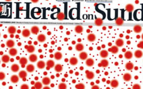 Last weekend's Herald on Sunday marks 973 known measles cases with an angry red dot each.
