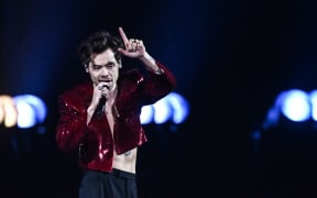 British singer Harry Styles performs on stage during the Brit Awards 2023 ceremony and live show in London on 11 February 2023.