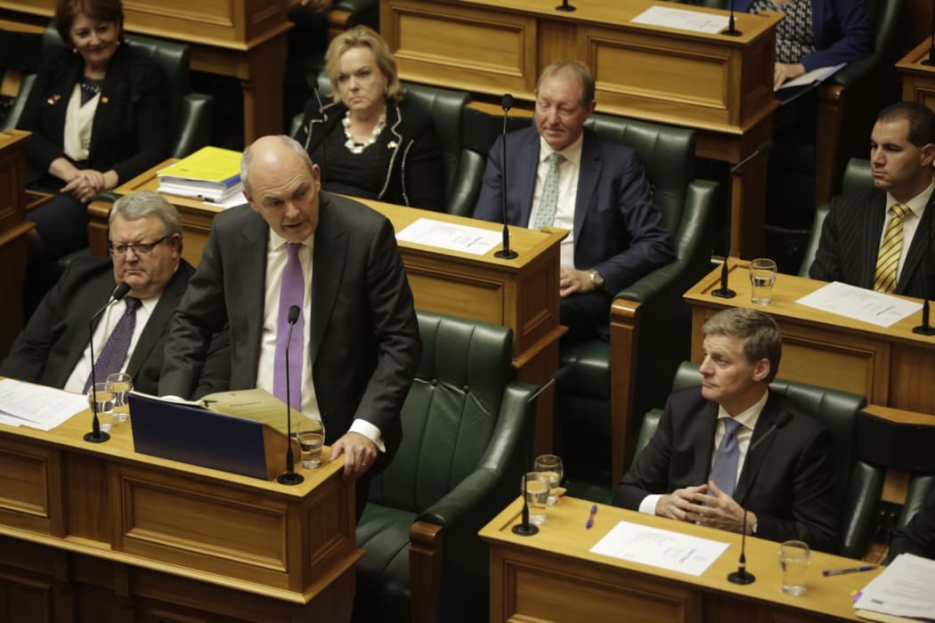 Steven Joyce delivers his first Budget.