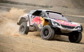 Sebastien Loeb competes in the Dakar Rally.