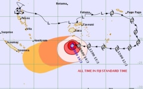 Cyclone Gita tracking towards New Caledonia.