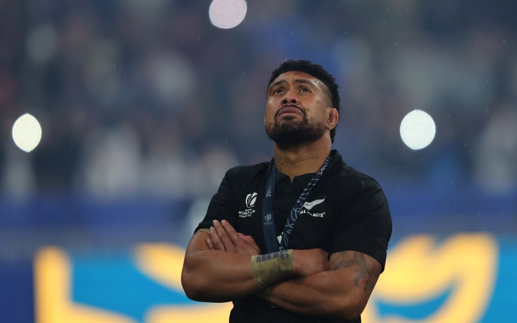 Ardie Savea after New Zealand's Rugby World Cup final loss to South Africa in Paris.