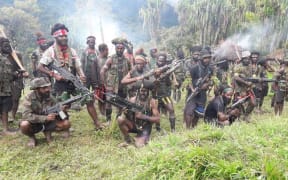 West Papua Liberation Army unit, led by Egianus Kogoya. Derakma, Nduga regency, Papua. March 2019
