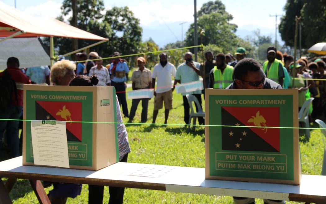 Voting in the PNG election