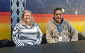 Social workers Rachel Scaife and Darrell Wilson at the Auckland Haven safe space.