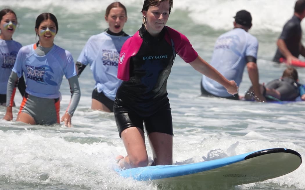 A recent adaptive surfing day in Waihi Beach