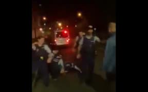 Images of the arrest were posted online.