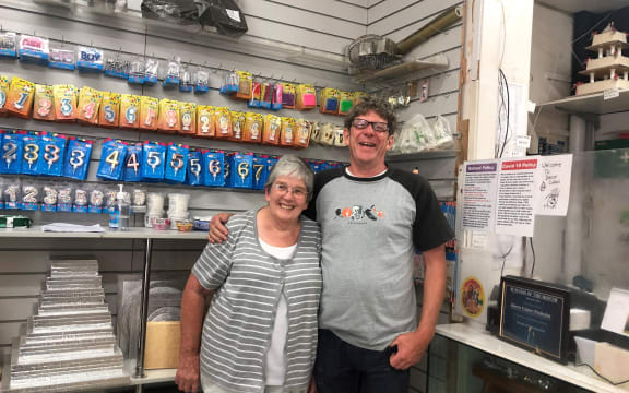 Eileen Faulkner with her son (pictured). In November last year, the family made the decision to sell Decor Cakes.