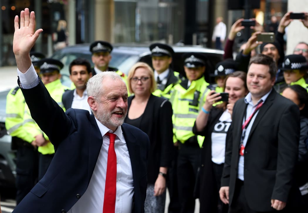Labour leader Jeremy Corbyn has urged Theresa May to resign, as his party says it will try to form a minority government..