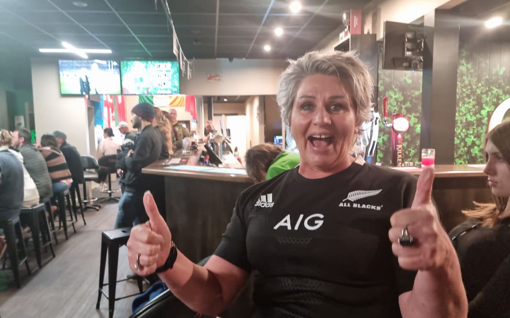 All Blacks fan Rebecca Morris said the Irish team came out hard and fast, and it was a tight game, right until the end.