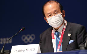 Tokyo 2020 CEO Toshiro Muto attends the press conference at the Main Press Center (MPC) at Tokyo International Exhibition Center in Tokyo, Japan, 17 July 2021.
