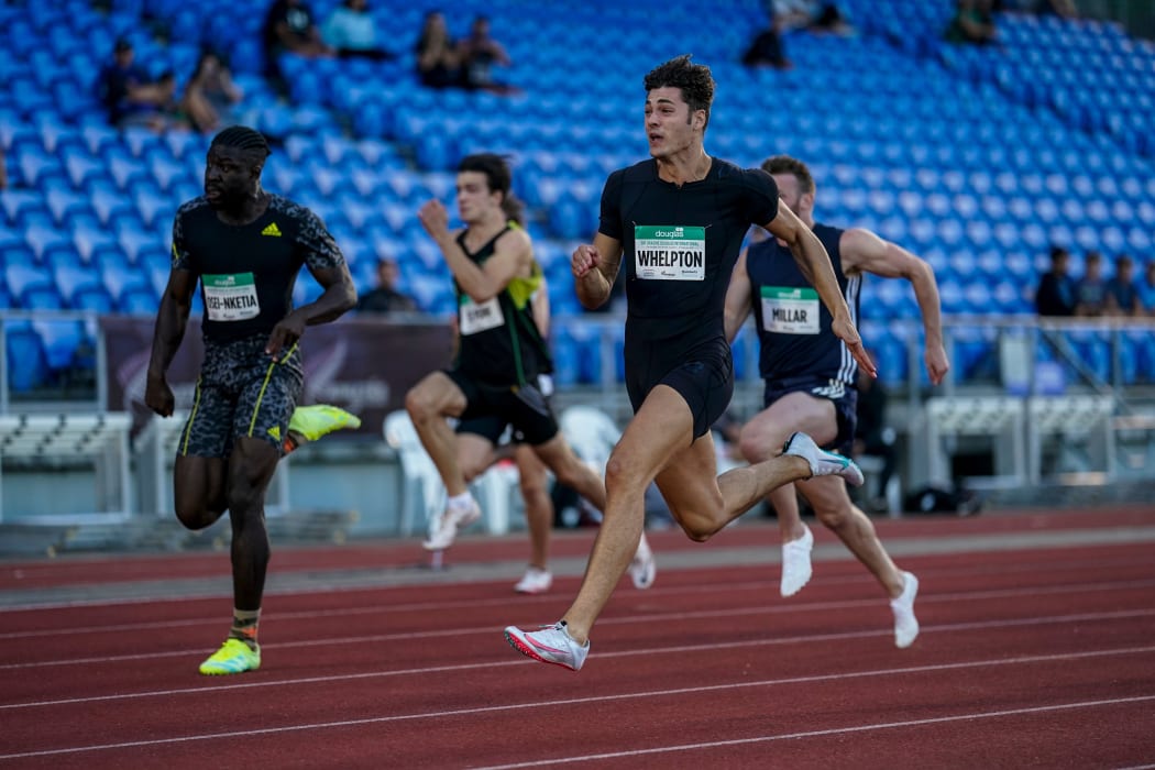 Eddie Osei Nketia and Tiaan Whelpton. 2021 Sir Graeme Douglas International Track & Field meet.