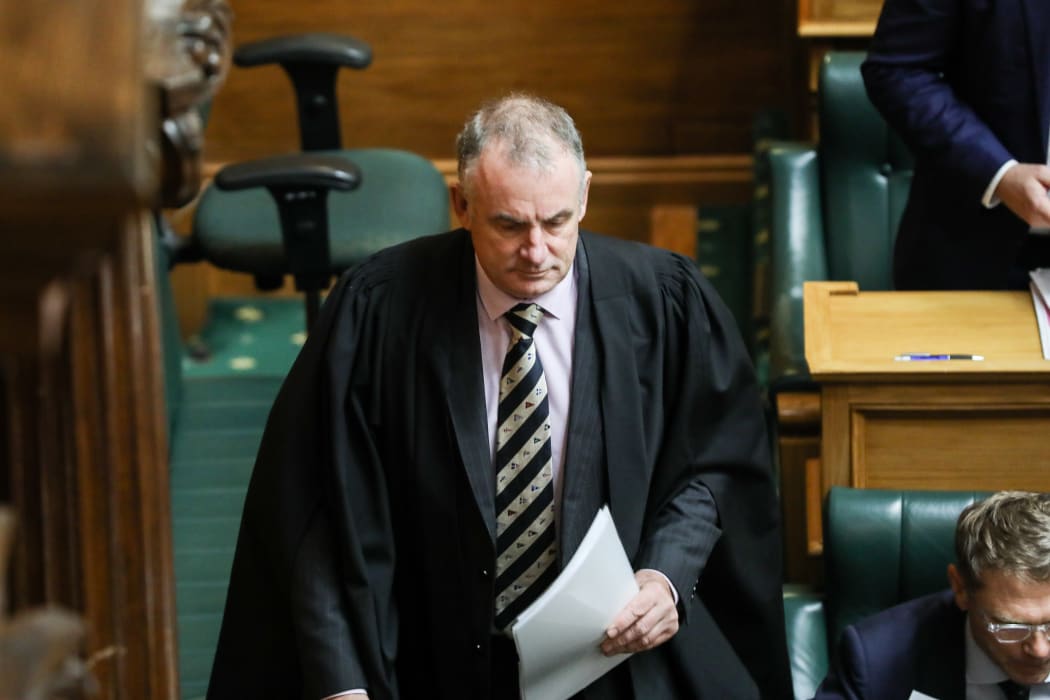The Speaker, Trevor Mallard enters the House