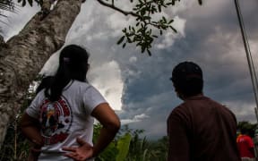 Mount Agung belched smoke as high as 1500 metres above its summit on November 26.