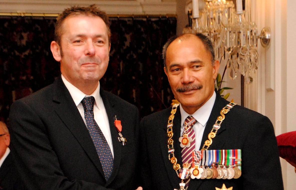 David Ivory (left), MNZM, for services to education and the community.