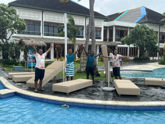 Sofitel Fiji Resort and Spa team cleaning up after TC Mal passed the Fiji group on Wednesday. "Our entire resort, including both of our pools and all our restaurants, are now back to normal operation," the resort posted on Facebook.