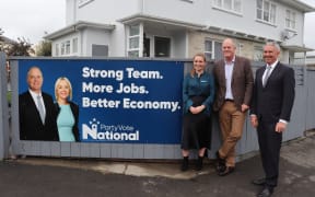 National Napier electorate candidate Katie Nimon, Todd Muller and Tukituki MP Lawrence Yule