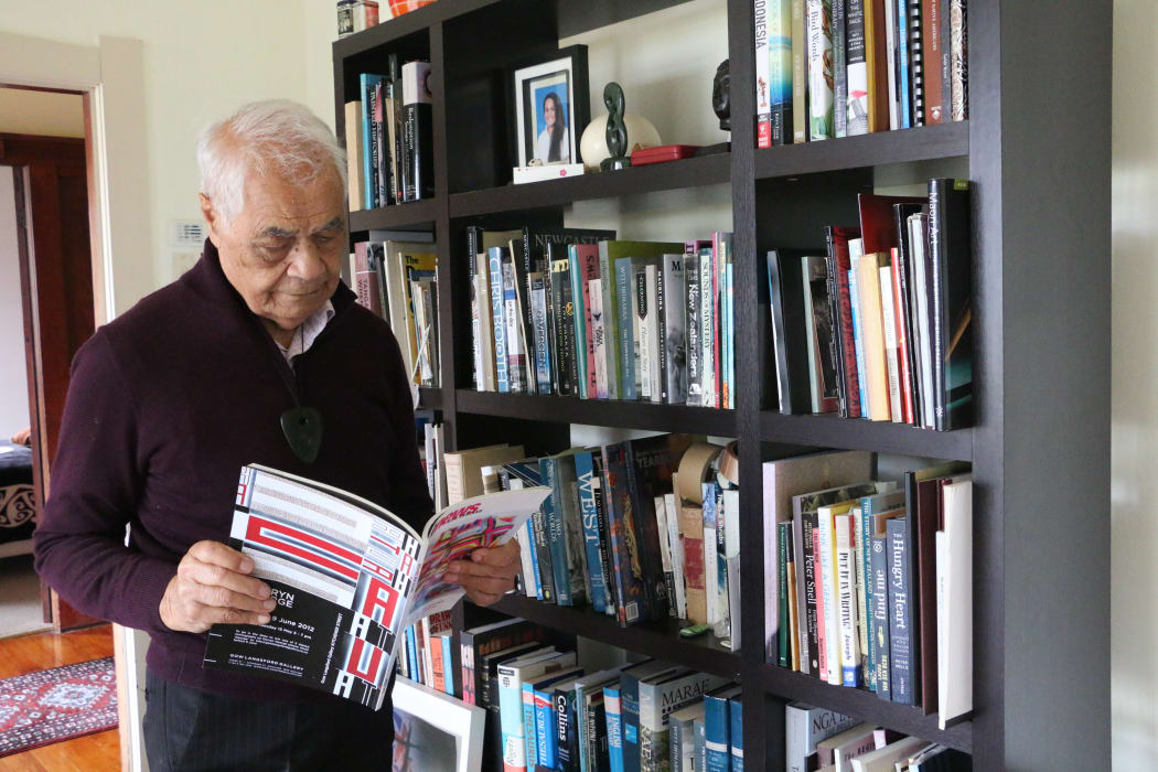 Artwork, books and Calligraphy art work fills Dr Williams Auckland home.