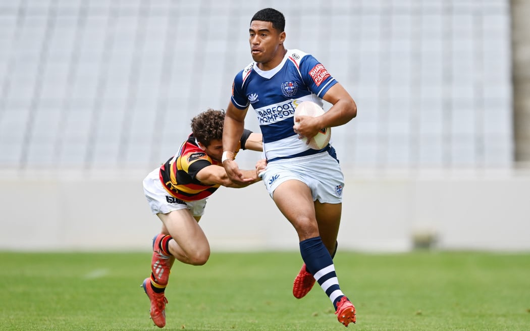 Auckland winger Salesi Rayasi in full flight in the Mitre 10 Cup premiership semi-final against Waikato at Eden Park, Auckland on Saturday 21st November 2020.