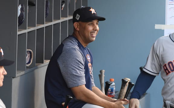 Alex Cora with the Houston Astros