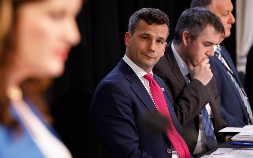 David Seymour listens to Nicola Willis at Budget 2024