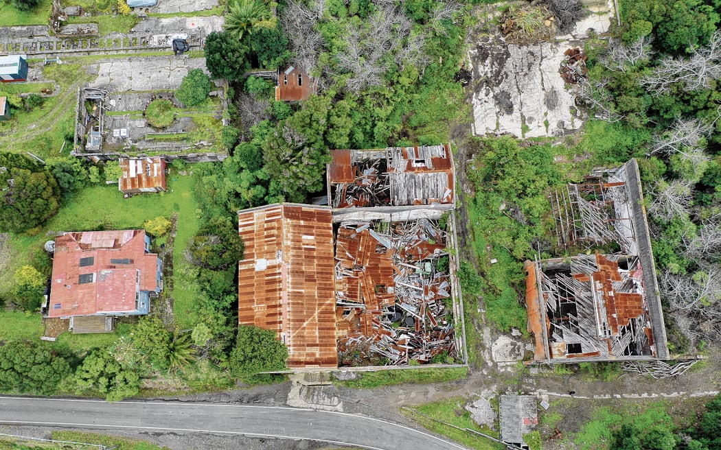 The eroding wool store in Tokomaru Bay was once part of the bustling industry in the region.
