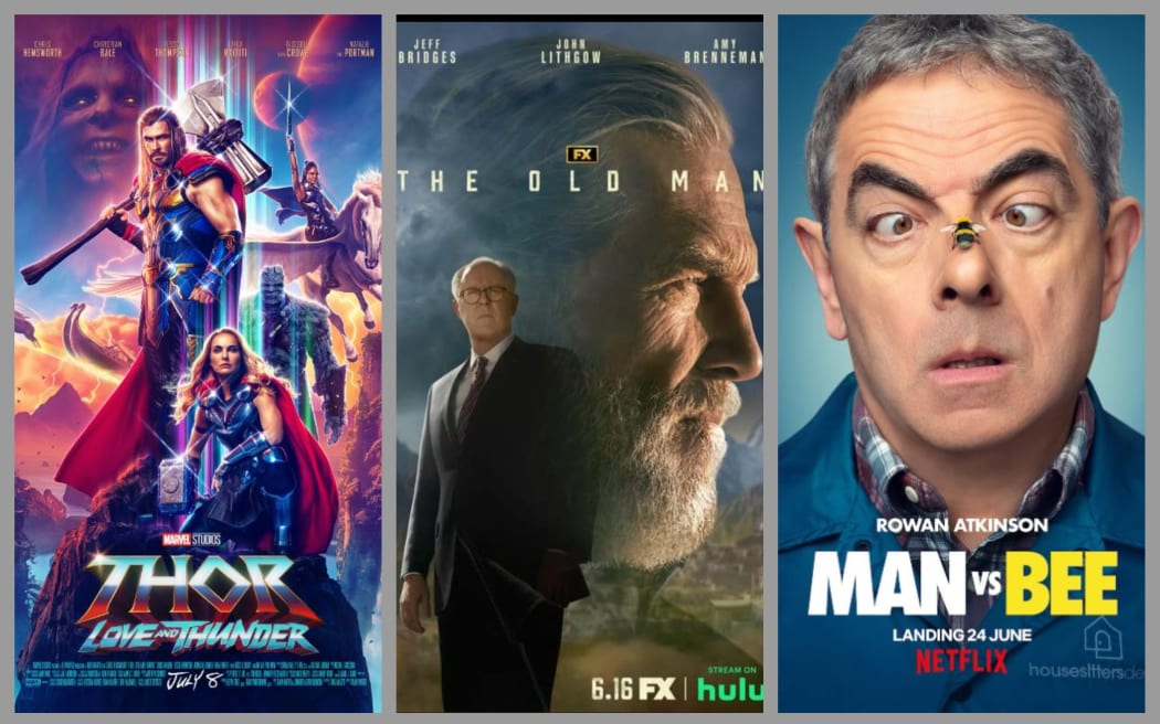 Posters for Thor, The Old Man, Man vs Bee