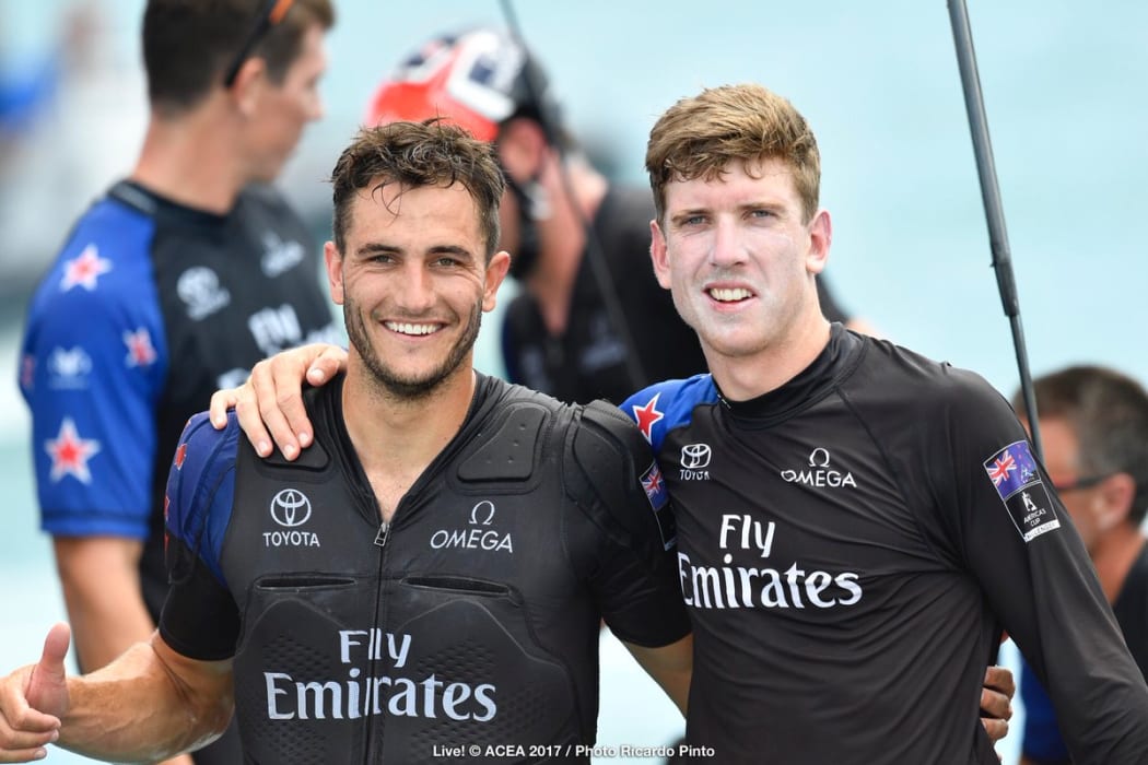 Team NZ's Blair Tuke and Peter Burling.