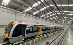 Auckland's new passenger trains being built at the CAF facility in Mexico.